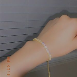 Diamond gold bracelet ( adjustable )